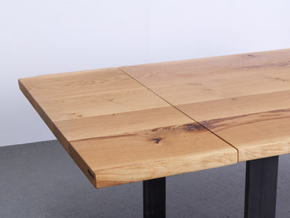 Pottwal Tisch Schwarzeisen Beine ansteckplatte detail