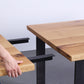 Pottwal Tisch Schwarzeisen Beine und anstecke platte